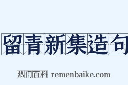 留青新集造句是什么意思的图片